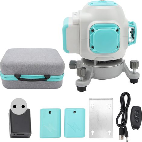 Niveau Laser Vert 12 Lignes 3D Précision Élevée avec Contrôle APP et Pivot IP54 pour Carrelage, Alimentation 100-240V Prise UE (1/5)