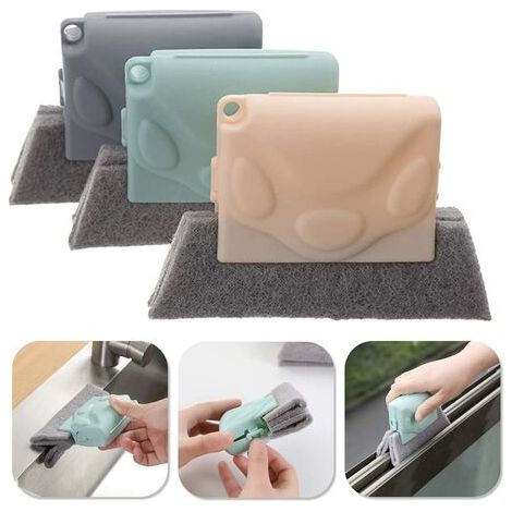 SABIR Brosse de nettoyage de rainure de fenêtre, brosse de nettoyage de rainure créative, brosse de nettoyage de fenêtre magique, nettoyage rapide de tous les coins et espaces, cuisines (1/5)