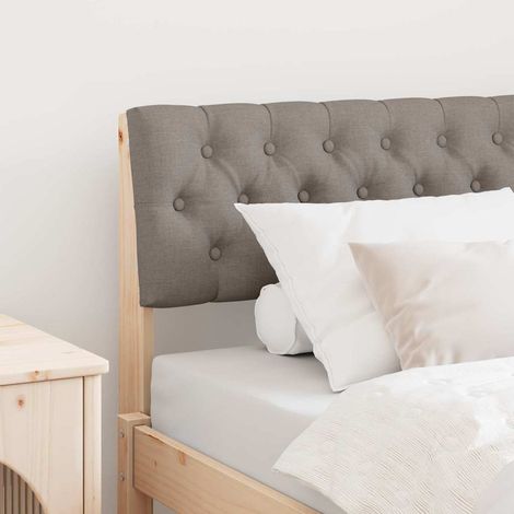 Gepolstertes Kopfteil Taupe 90 cm Massives Kiefernholz
