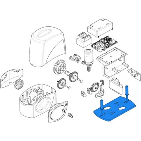 Came – Base de fixation motoréducteur BX-243 – Installation solide et fiable – Pour motorisation de portail – 119RIBX049 (1/3)