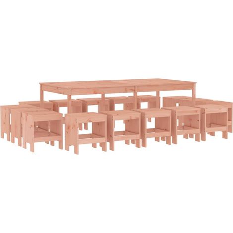 Maison Exclusive - Set da Pranzo per Giardino 17 pz in Legno Massello di Douglas (1/5)