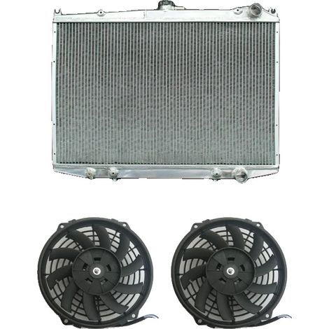 Radiador, material de aluminio, tamaño de núcleo personalizado, tamaño total personalizado, compatible con motores L4 y V6, incluye tapa de radiador. (1/5)