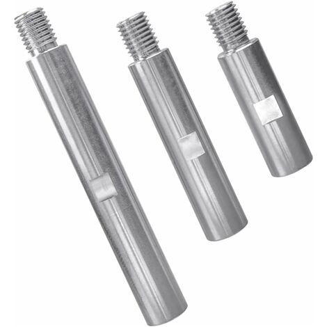 GABRIELLE - 3 varillas de extensión para amoladora angular de aleación de aluminio M14 (75 mm, 100 mm, 140 mm)