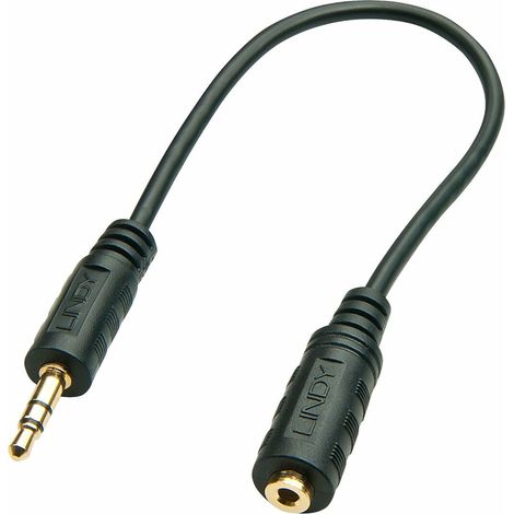 LINDY Audioadapterkabel 3,5M/2,5F 20cm-Kabel 3,5mm M/2,5mm F (35699)