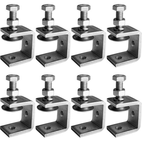 8 Pièces Pinces en C Robustes en Acier Inoxydable 304, pour Serre joints, Pinces et Tendeurs, Outils de Travail du Bois, Bricolage & Réparation Automobile (1/4)