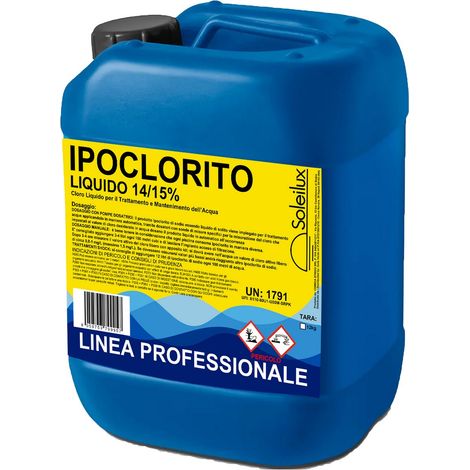 Ipoclorito Di Sodio 14/15% Cloro Liquido Professionale Per Piscine 12kg
