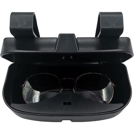 Étui universel pour lunettes de voiture 17 x 8,2 x 5,7 cm, organisateur de lunettes pour pare-soleil de voiture, étui à lunettes de soleil pour voiture (Bl (1/4)