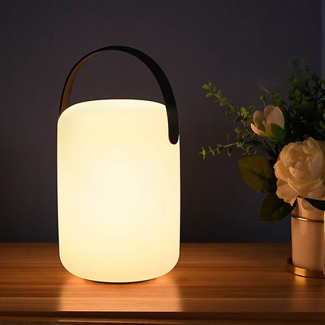 Lampe de camping extérieure, lumière d'ambiance LED rechargeable, lampe de camping portable, lampe de table, lampe de poche, 16 couleurs + télécommande + chargement USB. (1/5)