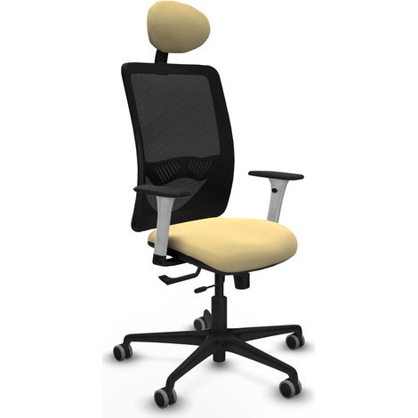 Chaise de bureau piqueras y crespo Zulema blanc support lombaire (1/2)