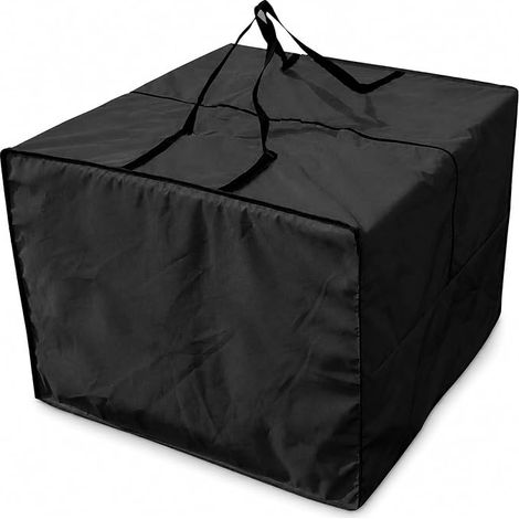 Outdoor Cushion Storage Bag, 81 x 81 x 6 cm, 210D Polyester Cover with Zip and Handles, for Garden Furniture and Textiles (1/5)