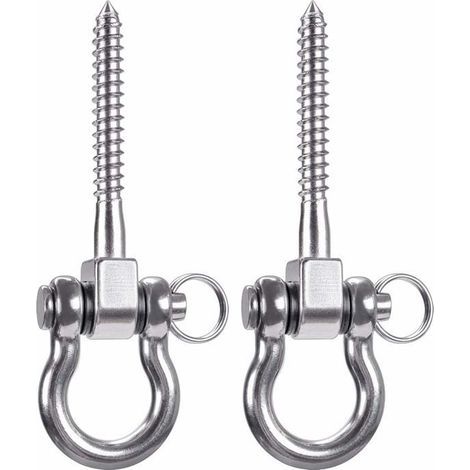 2 Pieces 304 Stainless Steel Ceiling Hook, Suspension Trainer Kit for Hanging Chairs and Lamps (1/5)