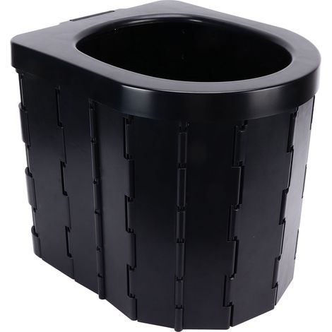 Toilette pliable pour voiture, capacité de charge 300 kg, portable et confortable pour le camping et les voyages, design ovale.