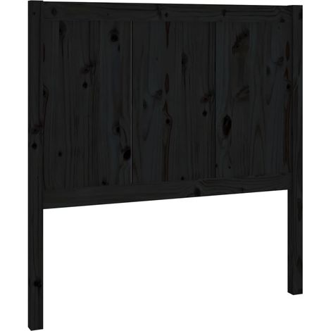 Tête de lit accessoire couchage chambre à coucher meuble 95,5 x 4 x 100 cm bois de pin noir TDL0202058