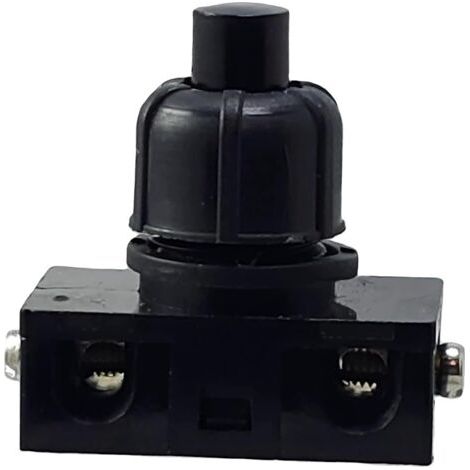 Interrupteur à pression encastrable avec contacts à vis pour lampes et appareils 250 V 2 A Noir (1/5)