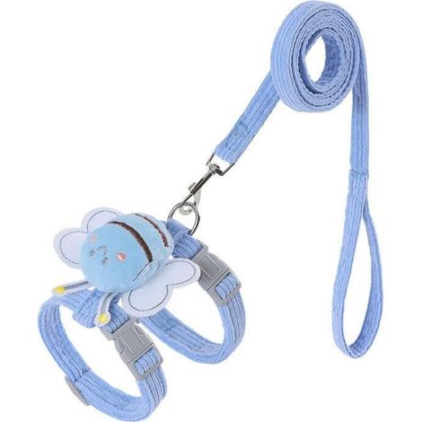 Harnais pour chat, 1,2 mètre de long, réglable, léger et doux, convient aux petits chiens, lapins et chats, tour de poitrine de 32 cm à 46 cm. (1/3)