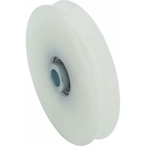 Estebro – Roue de portail nylon Ø100mm – Charge max 375kg – Pour portes basculantes – Roue gorge U 10mm pour déplacement fluide (1/3)