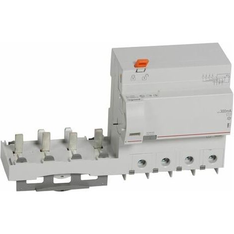 Bloc différentiel adaptable à vis DX³ pour disjoncteur 1,5 module par pôle - 4P 400V - 125A - typeAC 300mA - LEGRAND