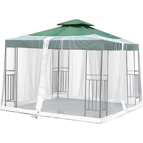 Terrassenschirm-Moskitonetz, Garten-Sonnenschirm-Moskitonetz mit Reißverschluss-Eingang, Terrassenschirm-Moskitonetz, Tischschirm, Netz-Sonnenschirm für Pavillon-Schirm
