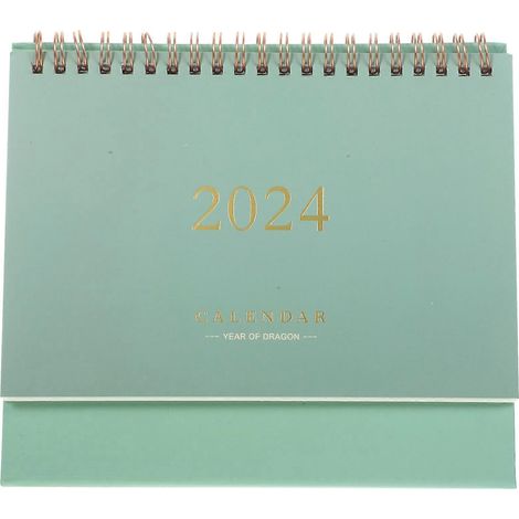 Calendrier de bureau pour usage quotidien, calendrier de bureau debout, calendrier de bureau délicat, décoration-19X16.3X8CM-Green (1/3)