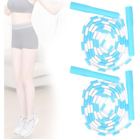 2PCS Corde à Sauter PVC Réglable pour Enfants et Adultes, Fitness, Couleur Bleu Vif (1/5)