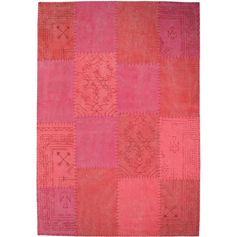 Tapis fait main 210 lyrical multicolore rouge - 120 x 170 cm (1/4)