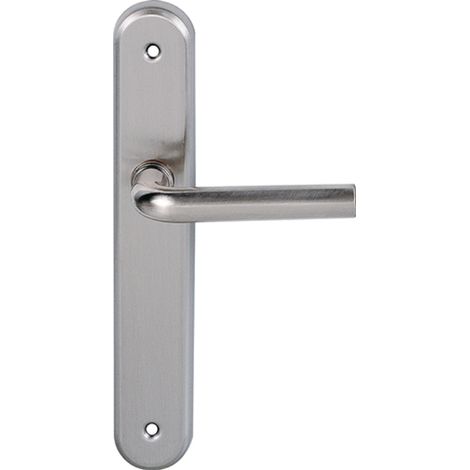 Manilla puerta interior Zamak Níquel satinado Placa Ovalada 243mm 6431 (1/5)