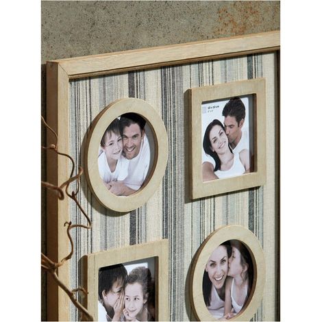 Cadre Photo Beige 4X 10x10 cm Milan Gallery Frame QF110H (1/4)