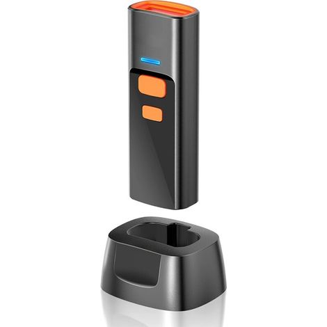 2D-BT-Barcodescanner mit Handy-Ladestation, kabelloser Barcodescanner