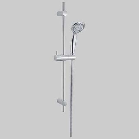 Asta easy 06 set doccia, doccetta 4 getti, asta saliscendi regolabile lucido