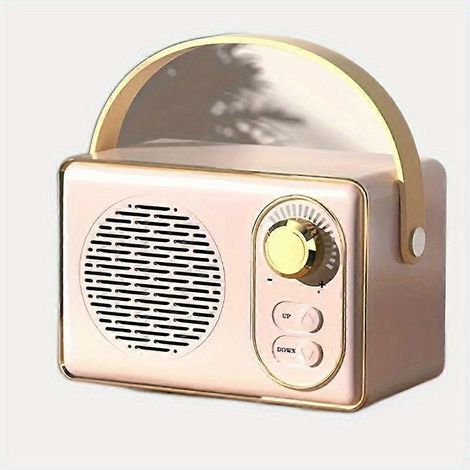 Enceinte Bluetooth portable rétro, mini enceinte sans fil avec emplacement pour carte TF, longue autonomie, commandes intégrées pour les voyages en extérieur (1/5)