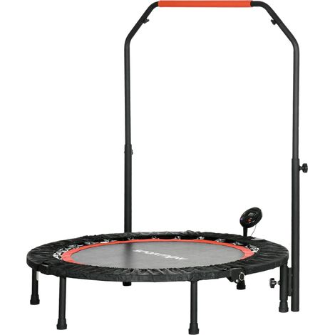 Mini trampolín fitness de 102 cm con monitor LCD y manillar regulable hasta 100 kg HOMVRA (1/5)