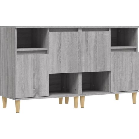 Buffet credenza cassettiera armadio mobile contenitore organizer per cucina soggiorno salotti set di 2 Sonoma 60 x 35 x 70 cm in legno ingegnerizzato grigio 020036967