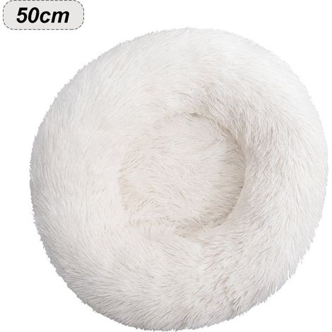 Lit Pour Animaux - Coussin Ronde Avec Bord Relevé - Base Antidérapante Et Étanche - Lavable En Machine - Disponible En 40 À 120 Cm (1/5)
