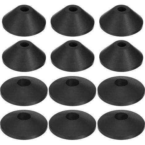 Kit de prévention des fuites de cuvette de toilette, lot de 12 rondelles coniques en caoutchouc (1/4)