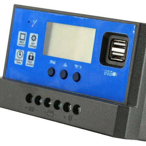 Contrôleur de panneau solaire PWM stable avec affichage LCD et paramètres réglables régulateur photosensible 12 V/24 V (1/5)