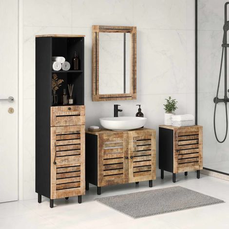 vidaXL Set di Armadi da Bagno 4 pz Naturale 38 x 33 x 160 cm (1/5)