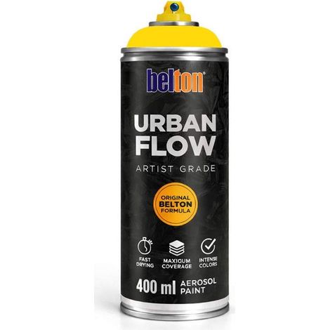Bombe de peinture - Jaune cadmium - Belton - Urban Flow - 400ml - Haute couvrance