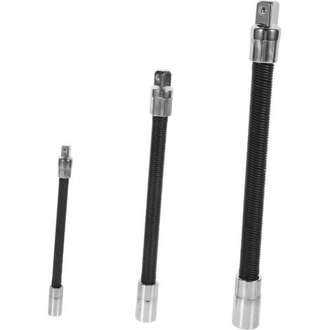 Barre Extension Flexible Pour Douille Ensemble Rallonge Légère Clé à Cliquet Adaptée Réparation Auto Et Industrie Noir - (1/5)