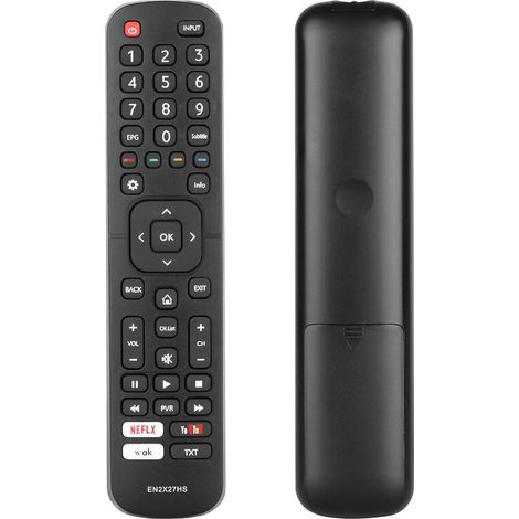 Télécommande Universelle EN2X27HS Compatible avec Hisense Smart TV LCD LED UHD 49M2600 65M7000 H32A5800 H50A6120 H32M2600 H40M2600 H40M3300 Remplacement contrôleur avec Netflix Youtube Boutons (1/5)