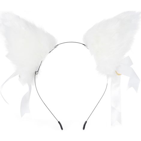 Pinza para el cabello con orejas de zorro de peluche, linda y suave, accesorio para el cabello (diadema). (1/5)