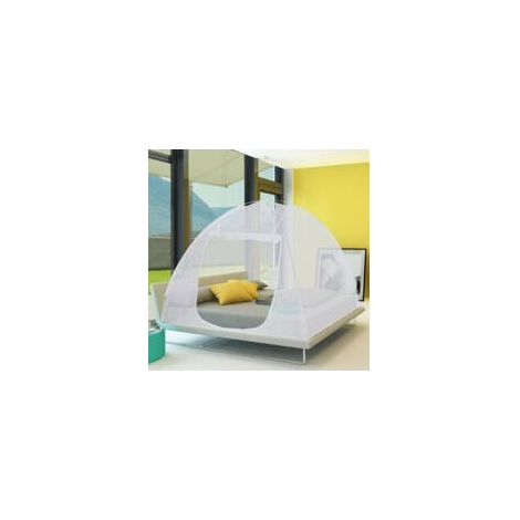 Pop-up-Moskitonetz 195 x 150 cm – 100 % Polyester – Stahlrahmen – Reißverschluss – Optimaler Schutz vor Insekten (1/5)