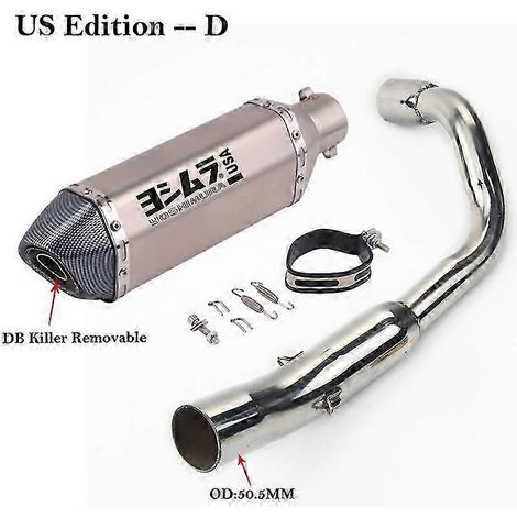 Sistema Completo De Escape Para Motocicleta, Silenciador De Tubo De Enlace Medio Modificado, Extrable, Db Killer, Para Honda Cb600f Hornet 600, Cb600( US Edition-D) (1/5)