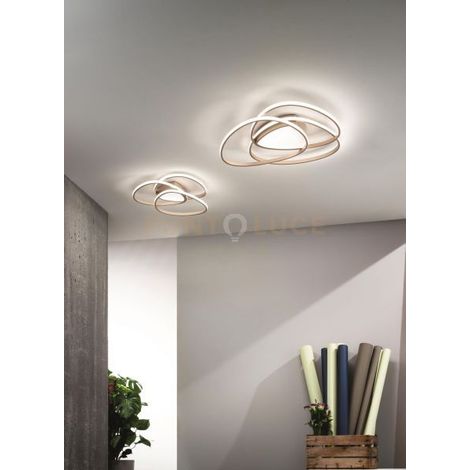 PLAFONIERA ROSE PICCOLA ORO 3000K 5096lm 60w DIMMERABILE D.54CM