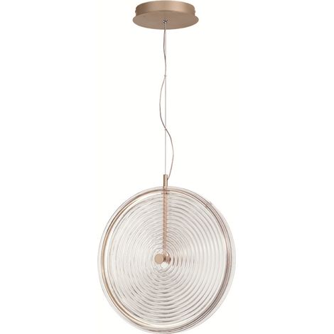 Lampada a sospensione LED JOKEY in metallo e vetro decorato TRASPARENTE 45 cm (1/3)