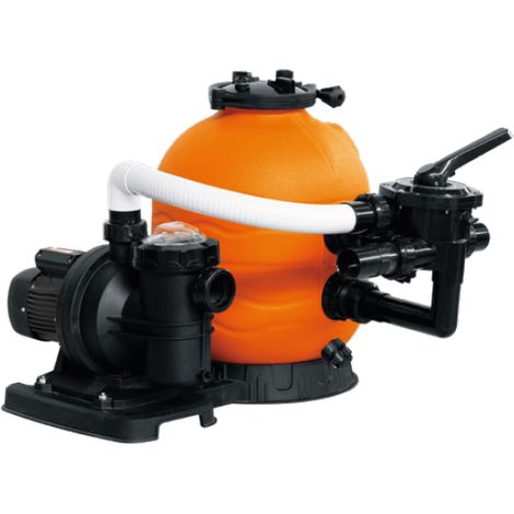 Elettropompa 0,5 HP Monofase + filtro a sabbia 10 m3/h valvola laterale (1/3)