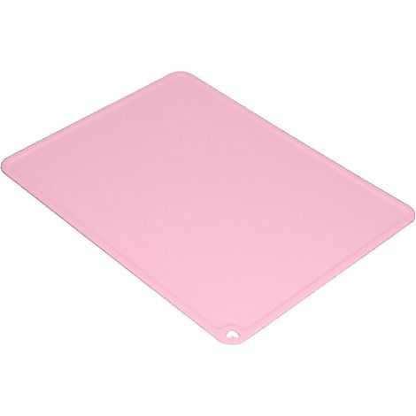 Set de table en silicone 41 x 31 x 1 cm, antidérapant, imperméable et isolant thermique pour enfants, rose foncé (1/5)