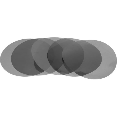 Film Adhésif Noir 100 Mm Rond pour Éclairage Led, Lot de 5 Feuilles de Film Couleur pour Spots Encastrés, Filtre Tamisant à Intensité Variable, Diffuseur pour Ambiance (1/5)