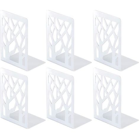 Buchstützen - Innovativ - Metall - Weiß - 3er-Set - Modernes und robustes Design