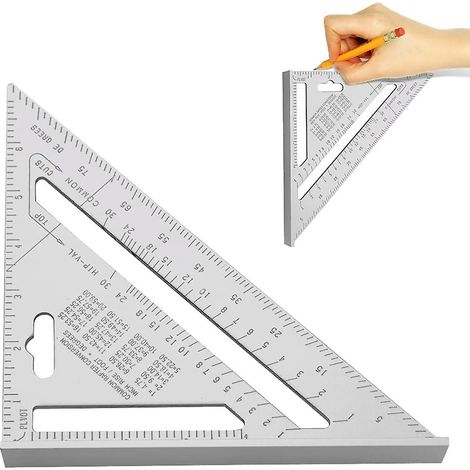Règle triangulaire en aluminium de 7 pouces pour des mesures précises (1/5)