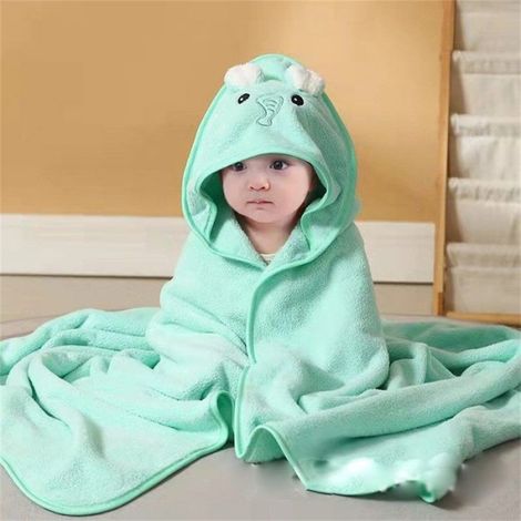 Lot de 2 serviettes de bain à capuche pour bébé, super douces et très absorbantes, couvertures de peignoir, cadeaux de vacances (1/3)